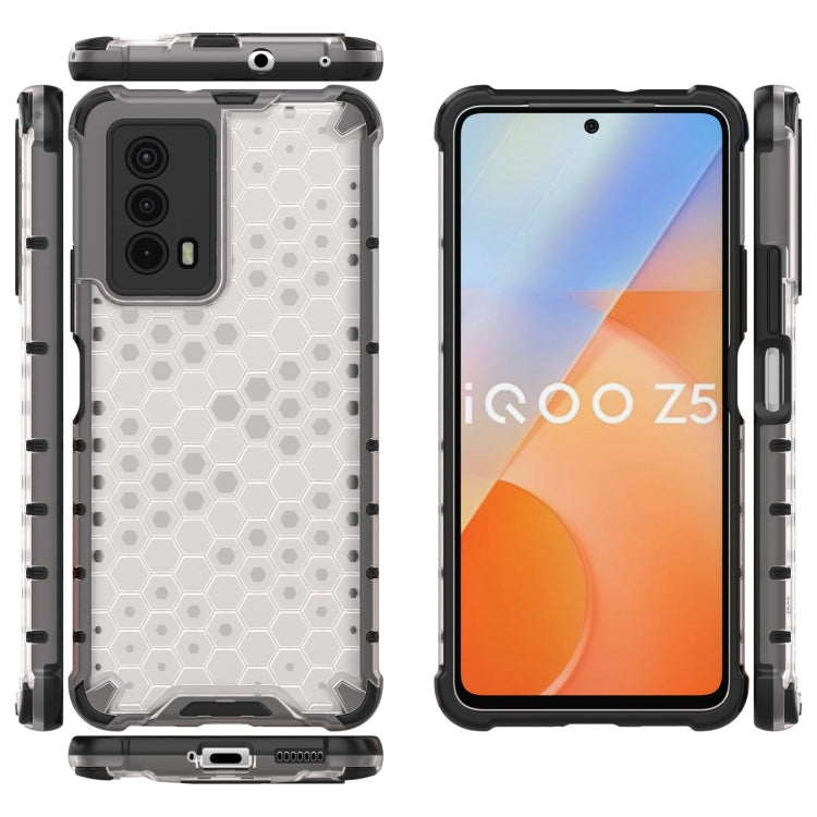 For vivo iQOO Z5 Shockproof Honeycomb PC + TPU Phone Case