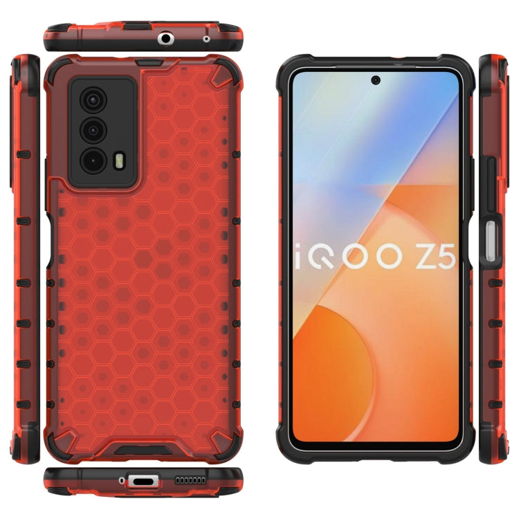 For vivo iQOO Z5 Shockproof Honeycomb PC + TPU Phone Case