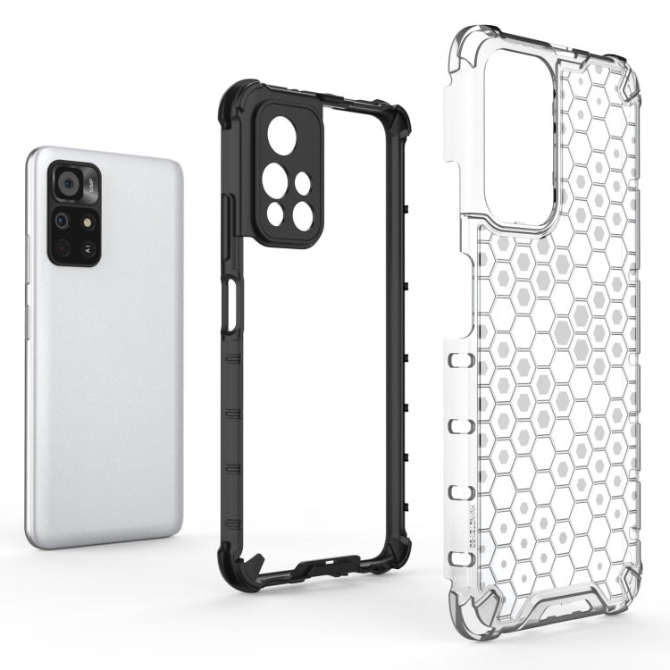 For Xiaomi Redmi Note 11 5G Shockproof Honeycomb PC + TPU Phone Case