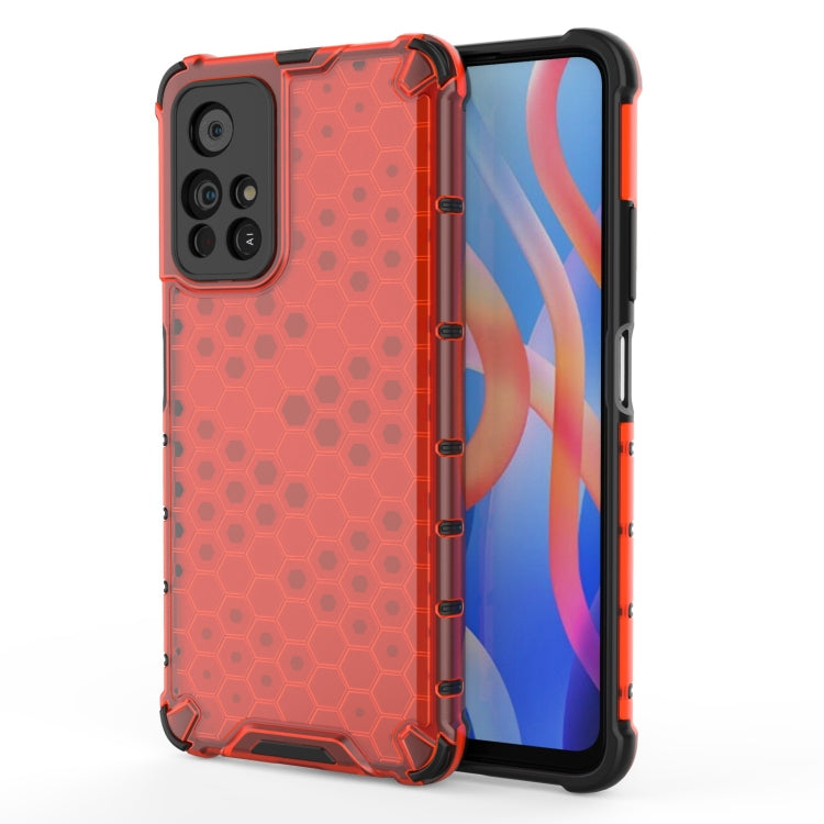For Xiaomi Redmi Note 11 5G Shockproof Honeycomb PC + TPU Phone Case