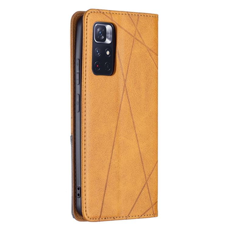 For Xiaomi Redmi Note 11 5G Prismatic Invisible Magnetic Leather Phone Case
