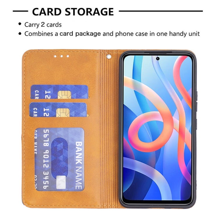 For Xiaomi Redmi Note 11 5G Prismatic Invisible Magnetic Leather Phone Case