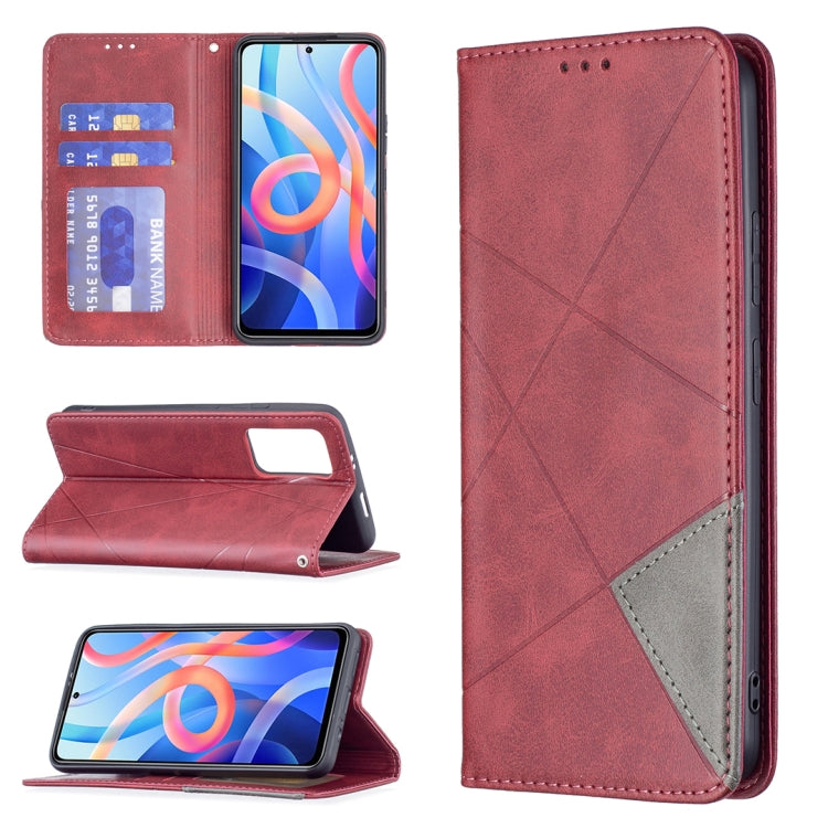 For Xiaomi Redmi Note 11 5G Prismatic Invisible Magnetic Leather Phone Case