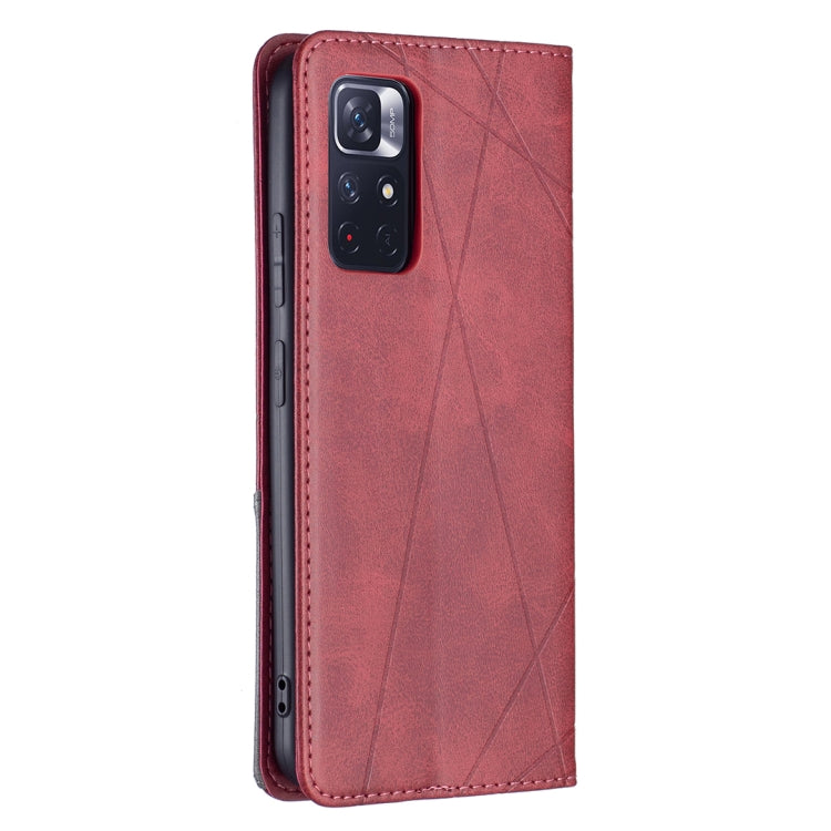 For Xiaomi Redmi Note 11 5G Prismatic Invisible Magnetic Leather Phone Case