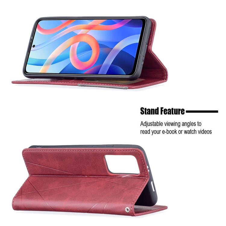 For Xiaomi Redmi Note 11 5G Prismatic Invisible Magnetic Leather Phone Case