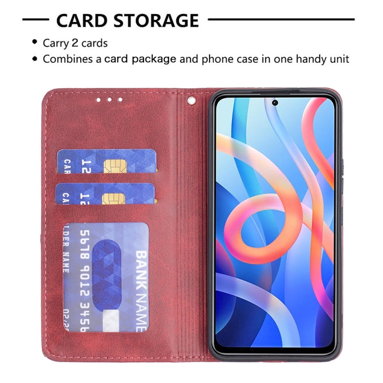 For Xiaomi Redmi Note 11 5G Prismatic Invisible Magnetic Leather Phone Case