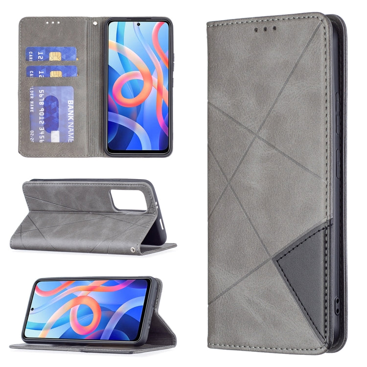 For Xiaomi Redmi Note 11 5G Prismatic Invisible Magnetic Leather Phone Case