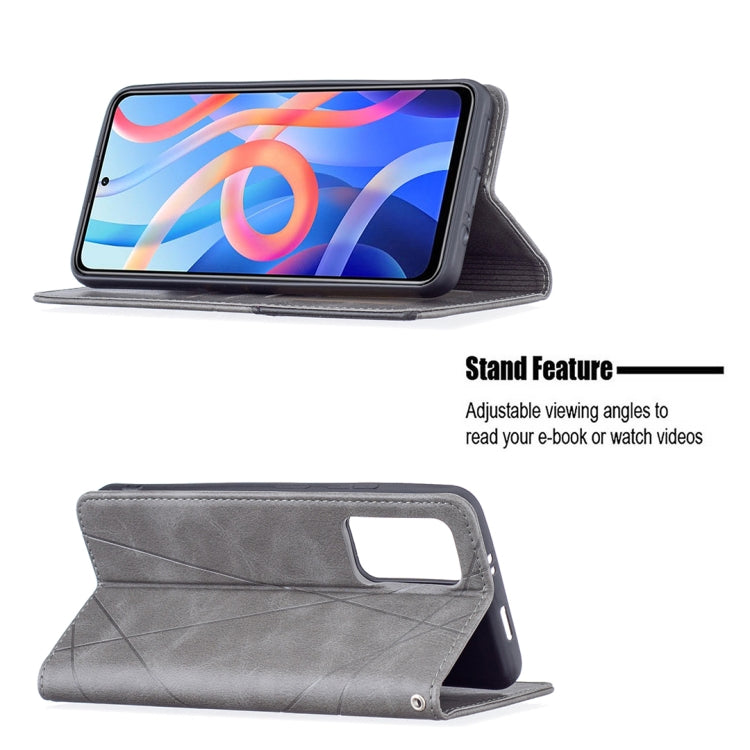 For Xiaomi Redmi Note 11 5G Prismatic Invisible Magnetic Leather Phone Case