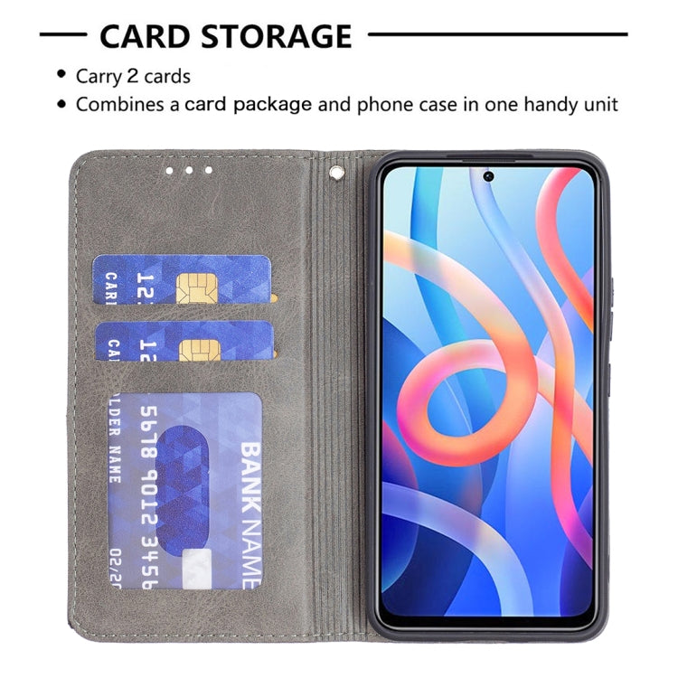 For Xiaomi Redmi Note 11 5G Prismatic Invisible Magnetic Leather Phone Case