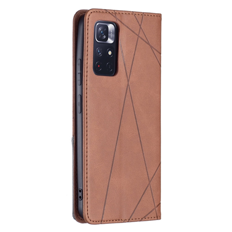 For Xiaomi Redmi Note 11 5G Prismatic Invisible Magnetic Leather Phone Case