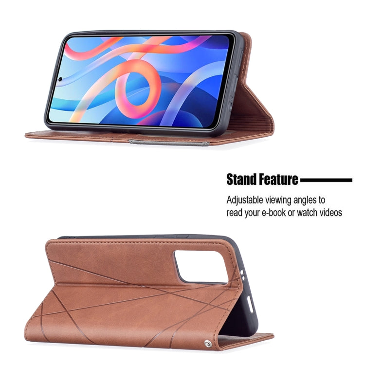 For Xiaomi Redmi Note 11 5G Prismatic Invisible Magnetic Leather Phone Case