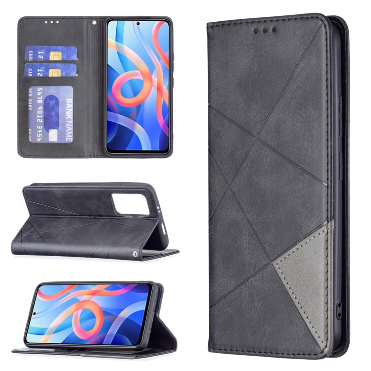 For Xiaomi Redmi Note 11 5G Prismatic Invisible Magnetic Leather Phone Case