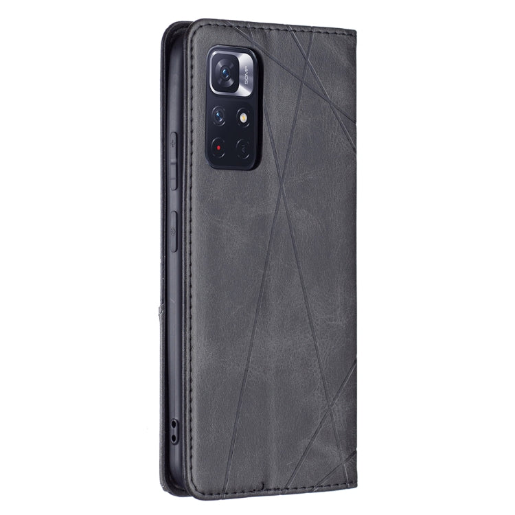 For Xiaomi Redmi Note 11 5G Prismatic Invisible Magnetic Leather Phone Case