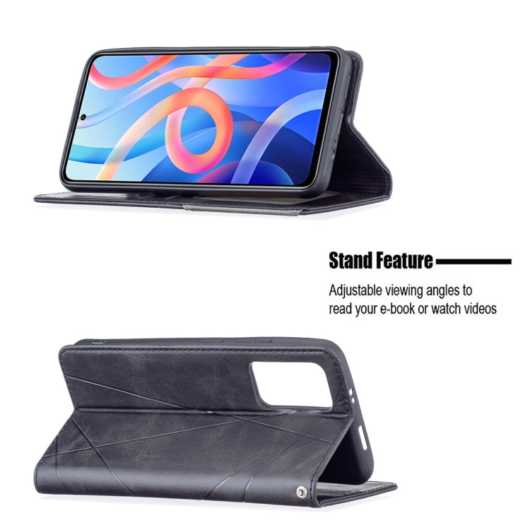 For Xiaomi Redmi Note 11 5G Prismatic Invisible Magnetic Leather Phone Case