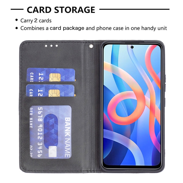 For Xiaomi Redmi Note 11 5G Prismatic Invisible Magnetic Leather Phone Case