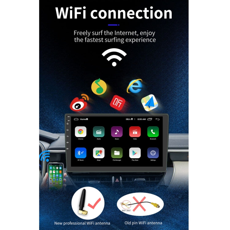 S-9101 10.1 inch HD Screen Car Android Player GPS Navigation Bluetooth Touch Radio, Support Mirror Link & FM & WIFI & Steering Wheel Control, Style:Standard Version+DAB