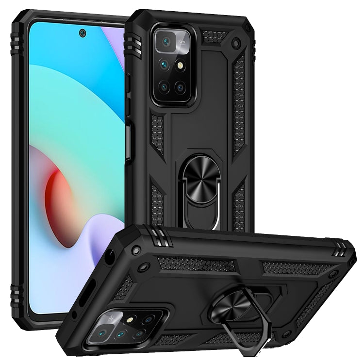 For Xiaomi Redmi 10 Shockproof TPU + PC Phone Case with 360 Degree Rotating Holder