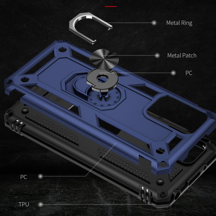 For Xiaomi Redmi 10 Shockproof TPU + PC Phone Case with 360 Degree Rotating Holder