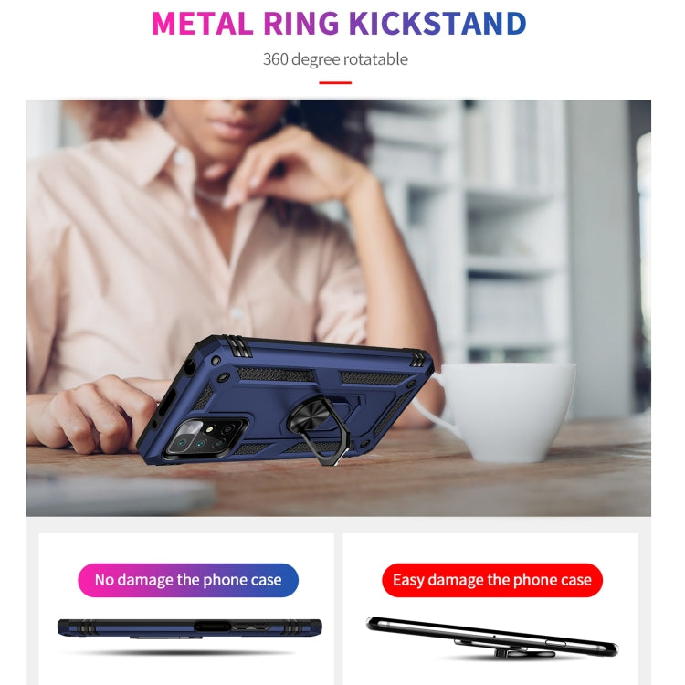 For Xiaomi Redmi 10 Shockproof TPU + PC Phone Case with 360 Degree Rotating Holder