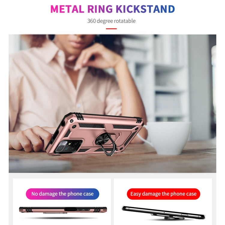 For Xiaomi Redmi 10 Shockproof TPU + PC Phone Case with 360 Degree Rotating Holder