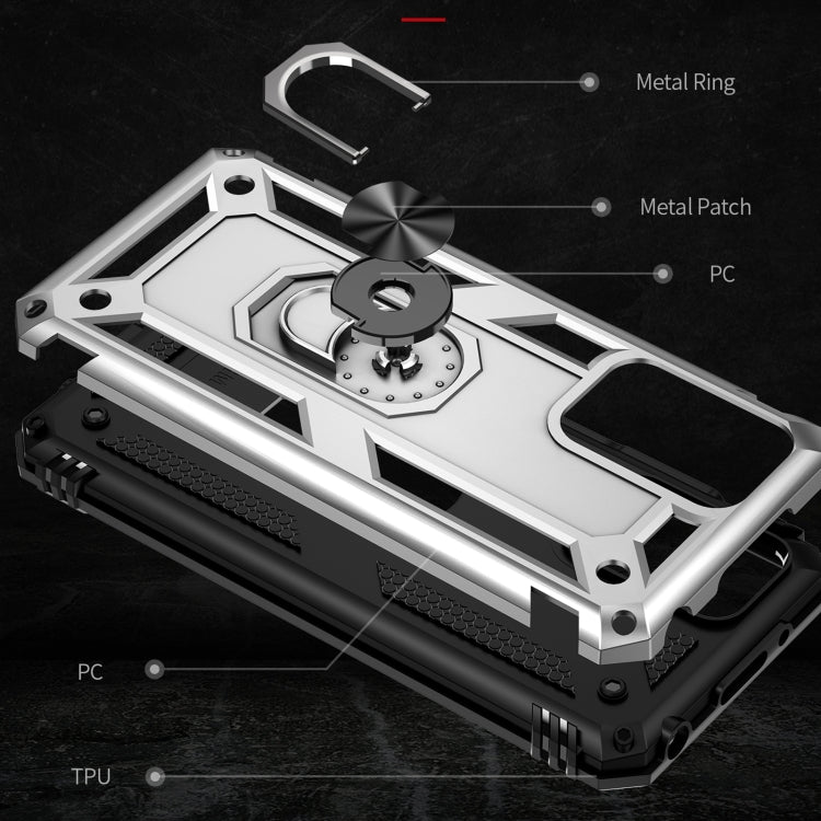 For Xiaomi Redmi 10 Shockproof TPU + PC Phone Case with 360 Degree Rotating Holder