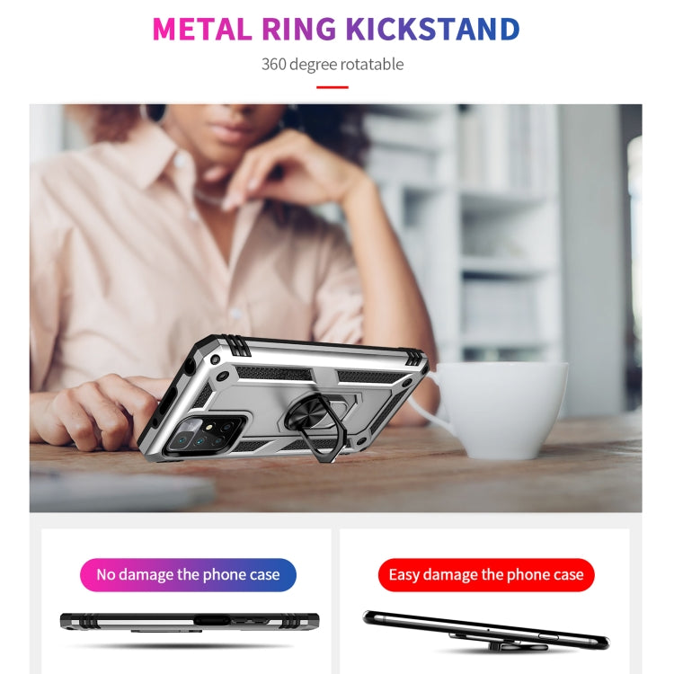 For Xiaomi Redmi 10 Shockproof TPU + PC Phone Case with 360 Degree Rotating Holder