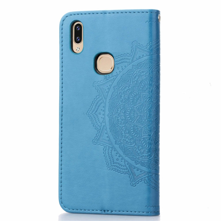 For Vivo V9 Embossed Mandala Pattern PC + TPU Horizontal Flip Leather Case with Holder & Card Slots