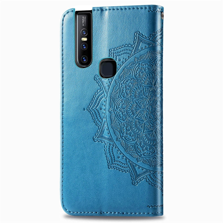 For Vivo V15 Embossed Mandala Pattern PC + TPU Horizontal Flip Leather Case with Holder & Card Slots