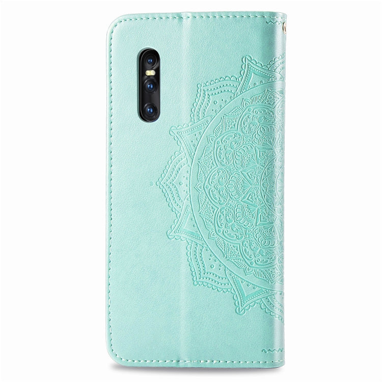 For Vivo X27 Embossed Mandala Pattern PC + TPU Horizontal Flip Leather Case with Holder & Card Slots