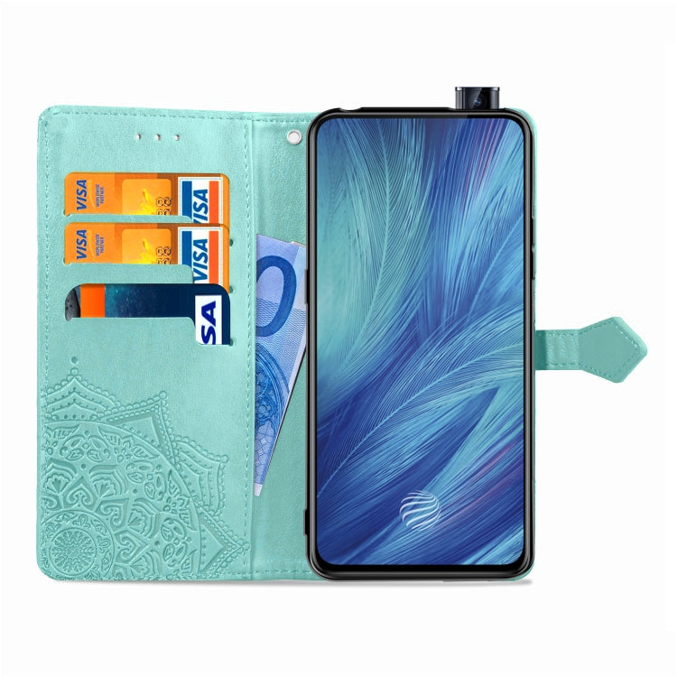 For Vivo X27 Embossed Mandala Pattern PC + TPU Horizontal Flip Leather Case with Holder & Card Slots