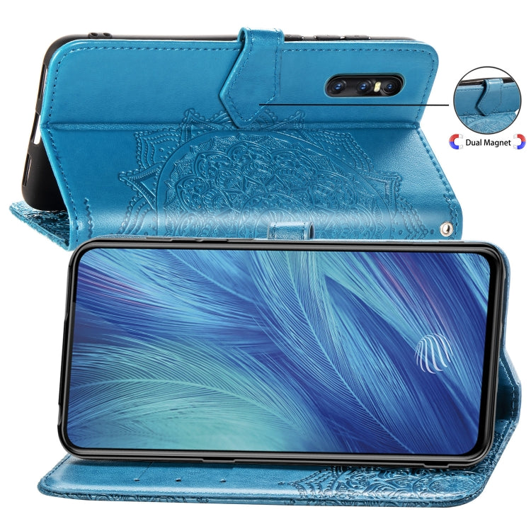 For Vivo X27 Embossed Mandala Pattern PC + TPU Horizontal Flip Leather Case with Holder & Card Slots