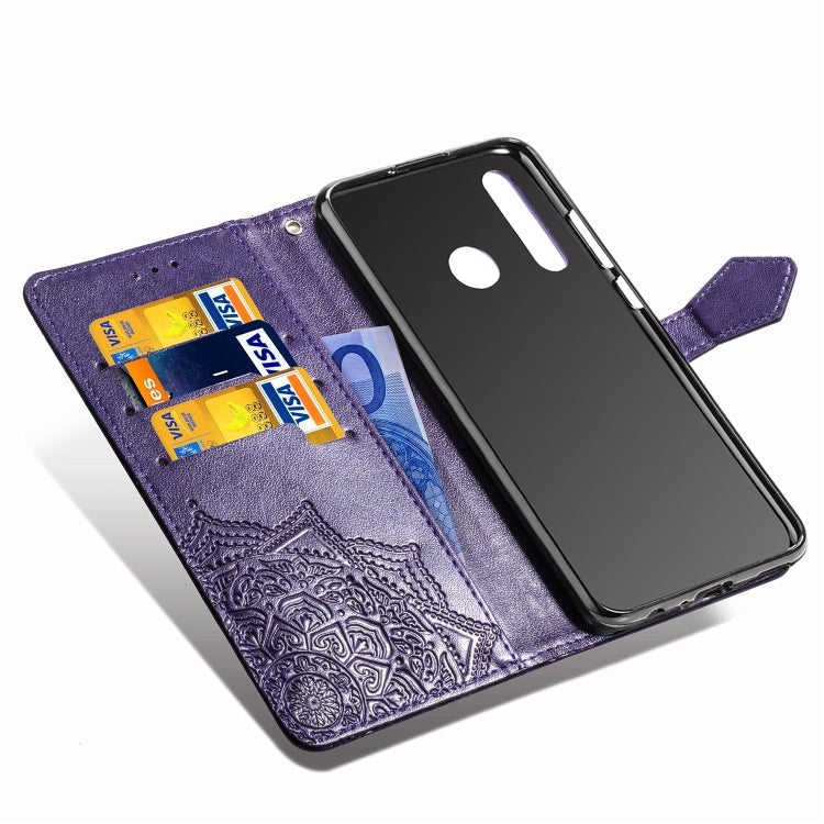For Vivo Y3 Embossed Mandala Pattern PC + TPU Horizontal Flip Leather Case with Holder & Card Slots