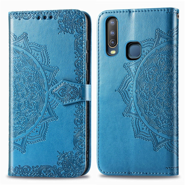 For Vivo Y3 Embossed Mandala Pattern PC + TPU Horizontal Flip Leather Case with Holder & Card Slots