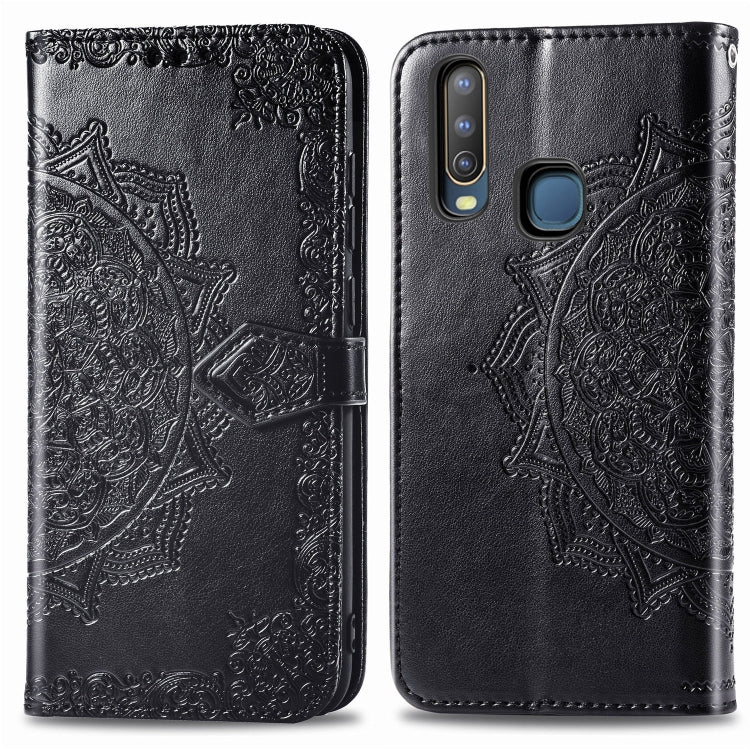 For Vivo Y3 Embossed Mandala Pattern PC + TPU Horizontal Flip Leather Case with Holder & Card Slots