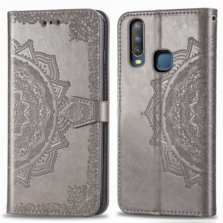 For Vivo Y3 Embossed Mandala Pattern PC + TPU Horizontal Flip Leather Case with Holder & Card Slots