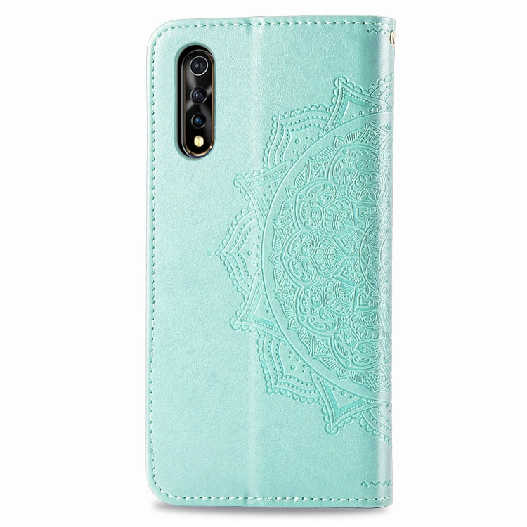 For Vivo Y7S Embossed Mandala Pattern PC + TPU Horizontal Flip Leather Case with Holder & Card Slots