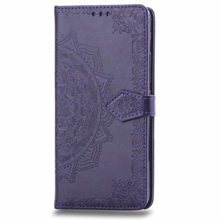 For Vivo Y83 Embossed Mandala Pattern PC + TPU Horizontal Flip Leather Case with Holder & Card Slots