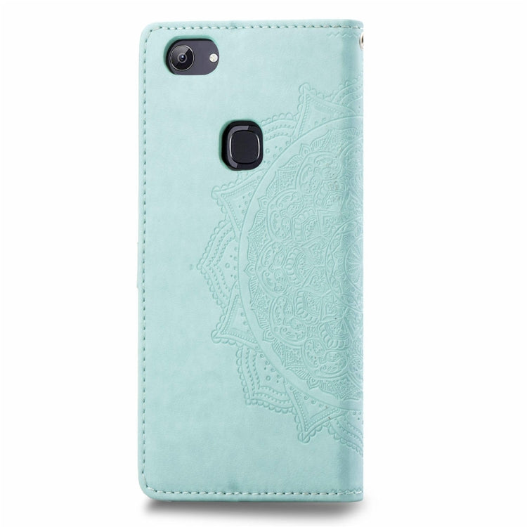 For Vivo Y83 Embossed Mandala Pattern PC + TPU Horizontal Flip Leather Case with Holder & Card Slots