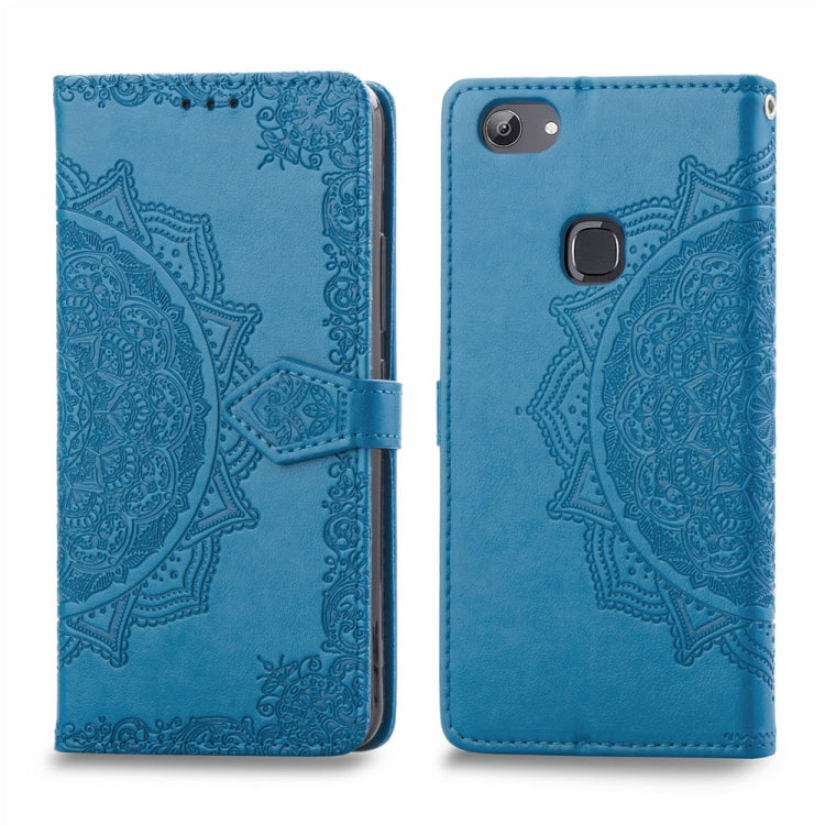 For Vivo Y83 Embossed Mandala Pattern PC + TPU Horizontal Flip Leather Case with Holder & Card Slots