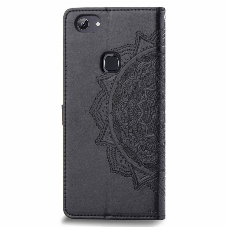For Vivo Y83 Embossed Mandala Pattern PC + TPU Horizontal Flip Leather Case with Holder & Card Slots