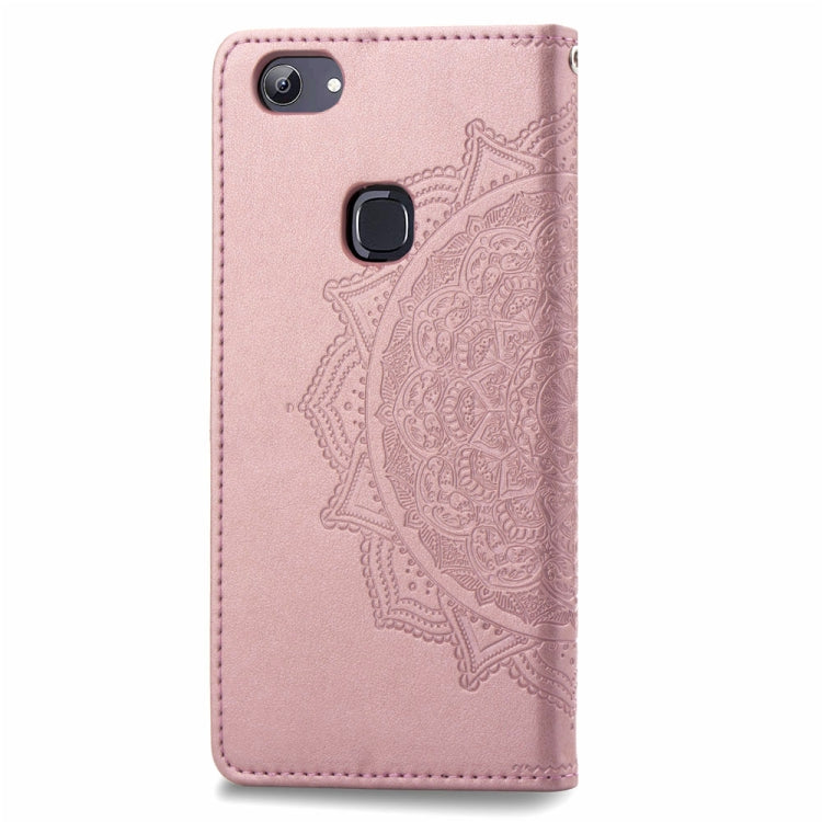 For Vivo Y83 Embossed Mandala Pattern PC + TPU Horizontal Flip Leather Case with Holder & Card Slots
