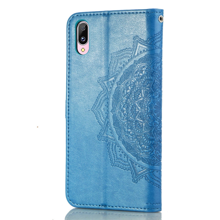 For Vivo Y93 Embossed Mandala Pattern PC + TPU Horizontal Flip Leather Case with Holder & Card Slots