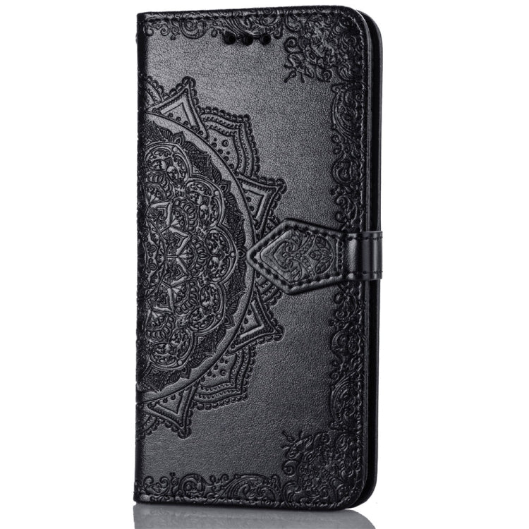 For Vivo Y93 Embossed Mandala Pattern PC + TPU Horizontal Flip Leather Case with Holder & Card Slots