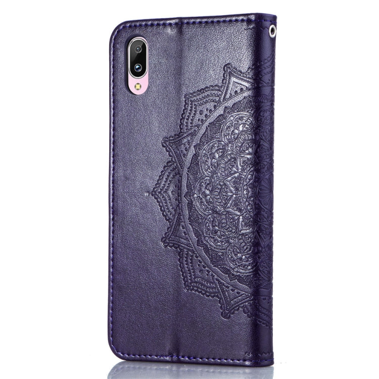 For Vivo Y97 Embossed Mandala Pattern PC + TPU Horizontal Flip Leather Case with Holder & Card Slots