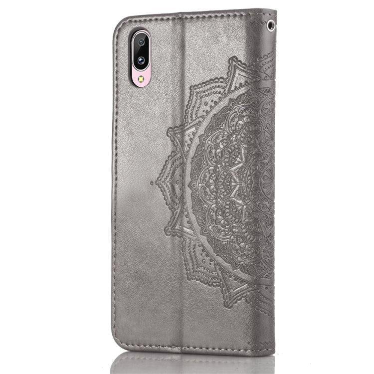 For Vivo Y97 Embossed Mandala Pattern PC + TPU Horizontal Flip Leather Case with Holder & Card Slots