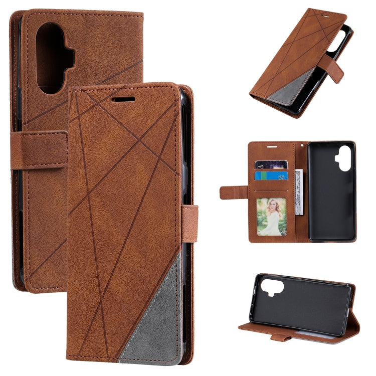 For Xiaomi Poco F3 GT Skin Feel Splicing Horizontal Flip Leather Phone Case
