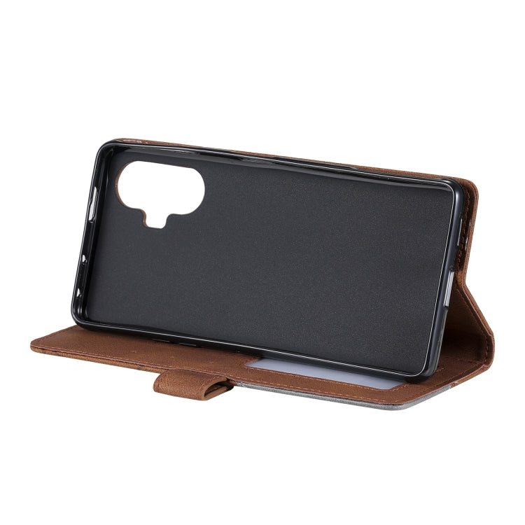 For Xiaomi Poco F3 GT Skin Feel Splicing Horizontal Flip Leather Phone Case
