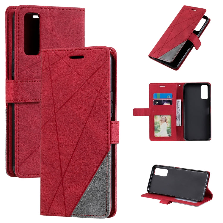 For vivo Y20 / Y20 2021 / Y20s Skin Feel Splicing Horizontal Flip Leather Phone Case