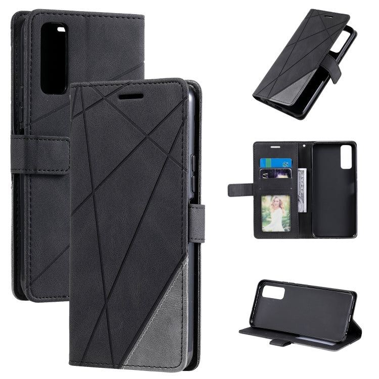 For vivo Y20 / Y20 2021 / Y20s Skin Feel Splicing Horizontal Flip Leather Phone Case