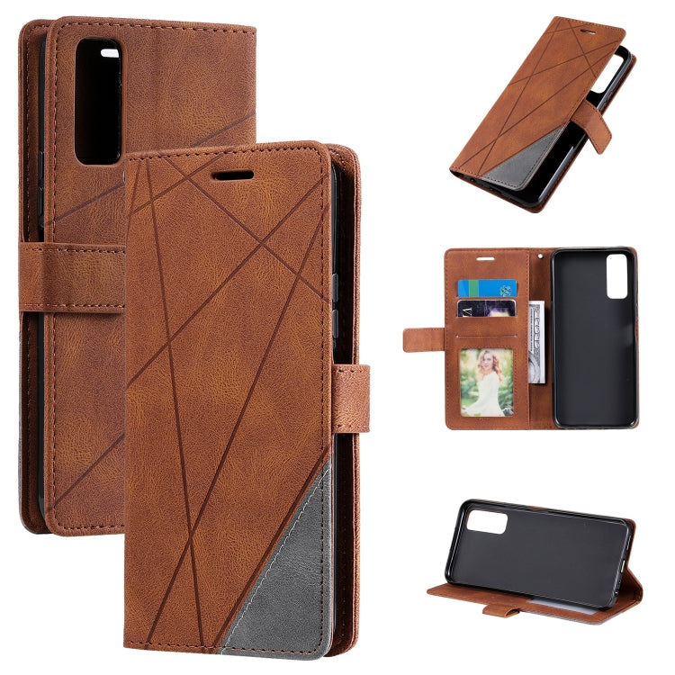 For vivo Y20 / Y20 2021 / Y20s Skin Feel Splicing Horizontal Flip Leather Phone Case